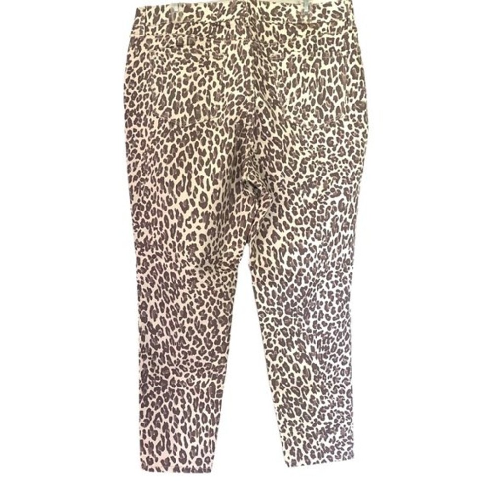 NINE WEST LEOPARD GRAMERCY SKINNY ANKLE JEANS Size 16 NWOT - Picture 6 of 10
